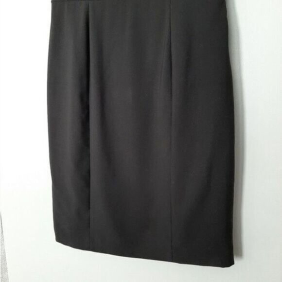 CYNTHIA STEFFE \ Wool Blend LBD Sheath Dress Lace Detail Black Sz 4 - Picture 6 of 15